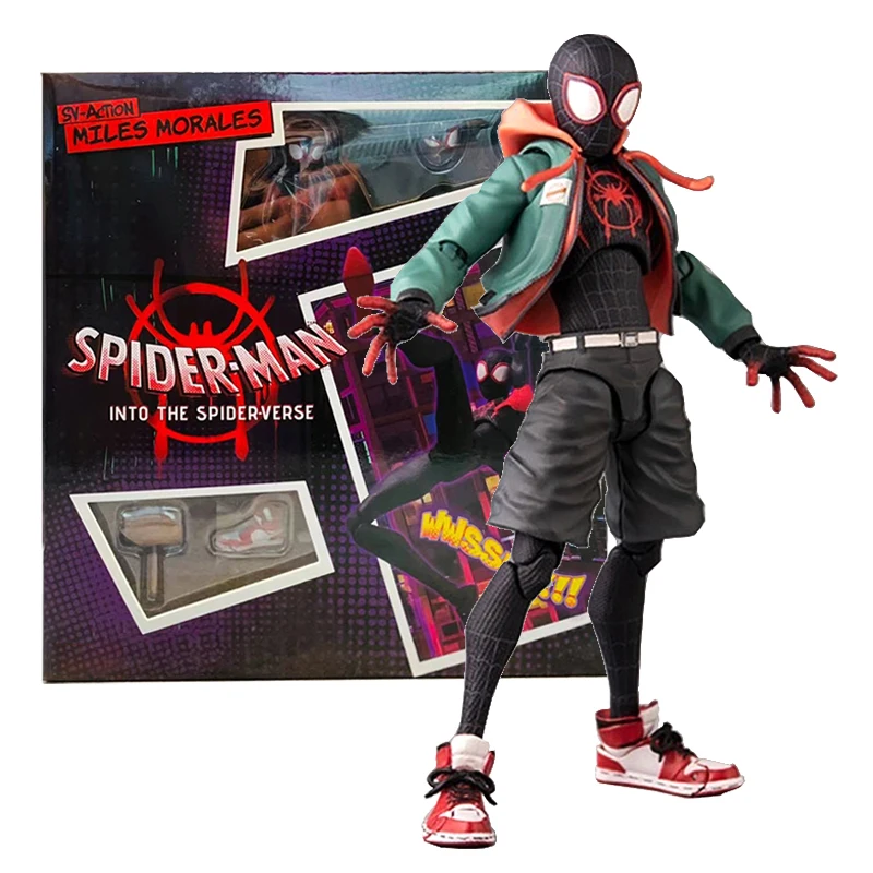 Sv Action Spiderman Miles Morales Actionfiguren-Sammlung Sentinel Marvel Spider-Man Into the Spider Vers Figuren Modellspielzeug Image