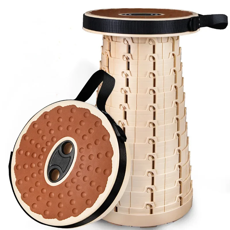 Outdoor-Klapphocker mit weichem Kleber, Warteschlange, Portable, Teleskop, Reisen, Camping, Angeln, Tragkraft, geringe Größe,