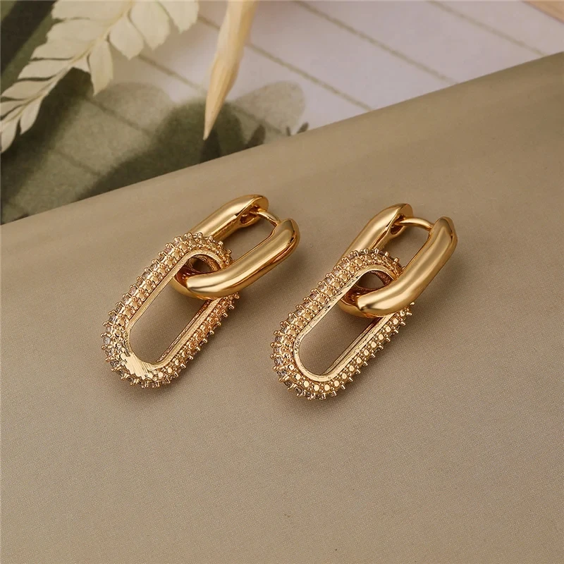 Retro Doppel Schleife Design Tropfen Ohrringe Gold Silber Farbe Geometrische Runde Ohrringe für Frauen Mädchen Punk Hip Hop Mode Schmuck G