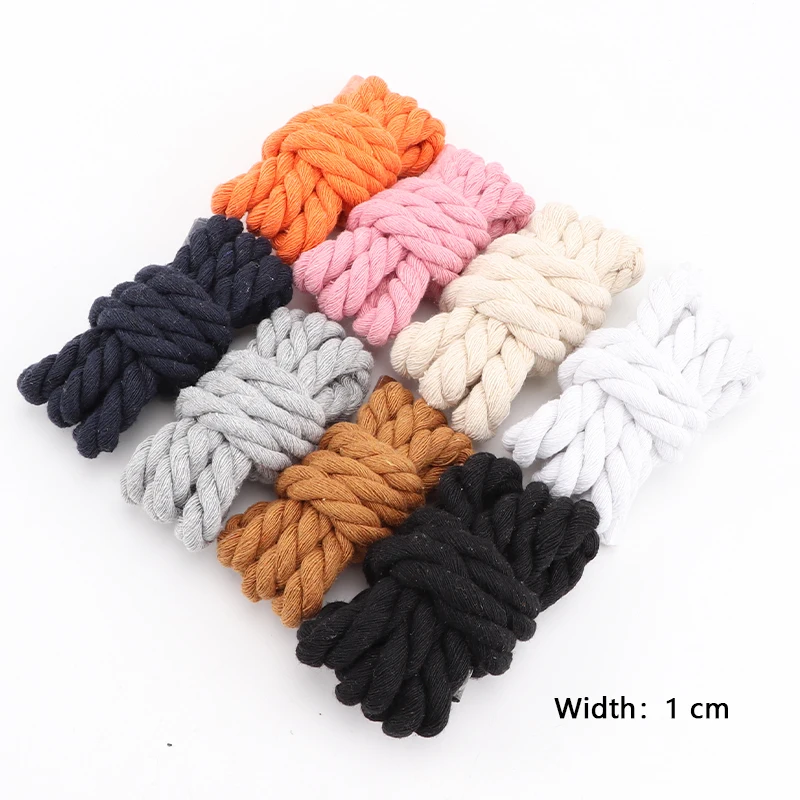 Neue runde Leinen Schnürsenkel für Turnschuhe Mode fett 10mm Breite geeignet Board Schuhe Leinwand af1/aj runde Schuhe Stiefel Schnürsenkel Image