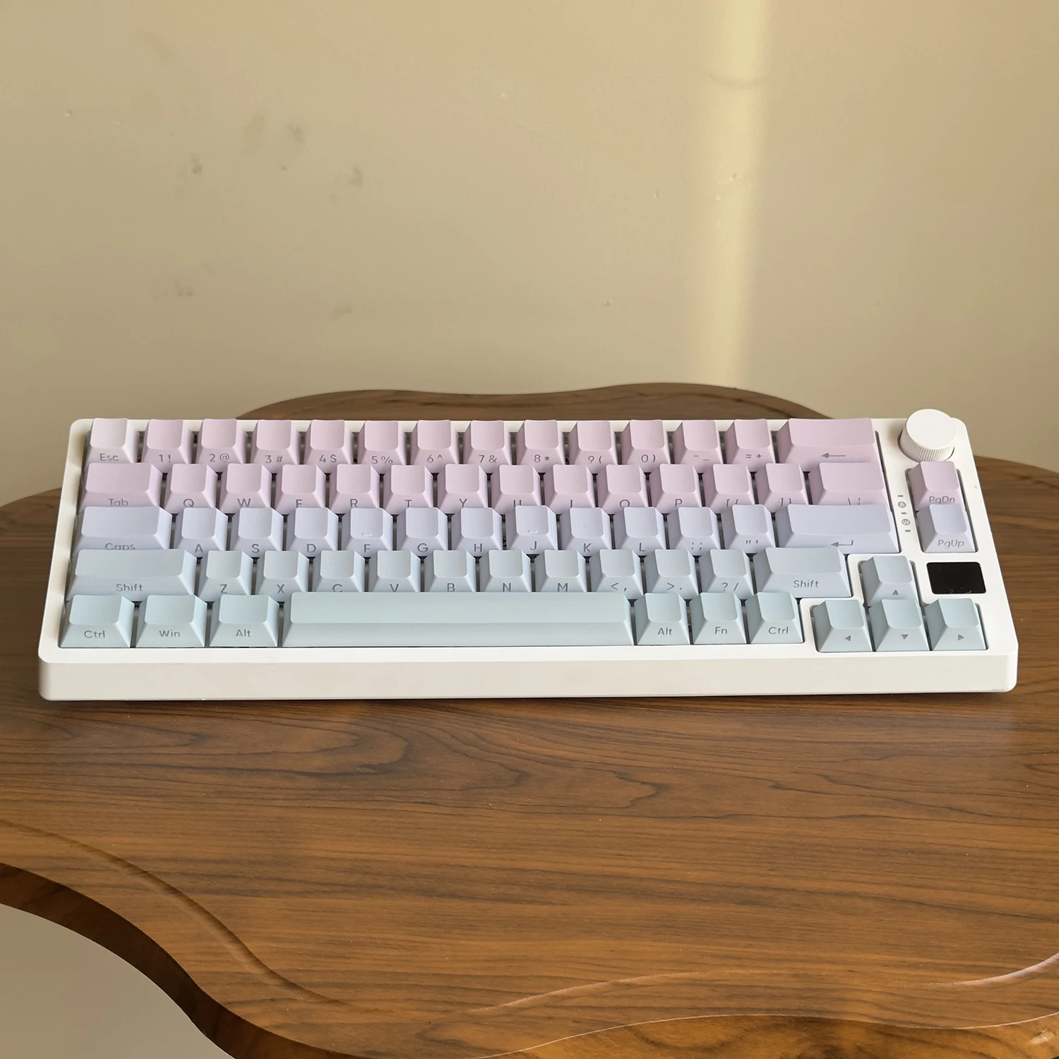 127 Tasten, seitlich bedruckte Tastenkappen mit Farbverlauf, Dye Sub Shine Through PBT-Tastenkappe, Kirschprofil für Cherry MX Switch Gamer-Tastatur Image