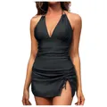 Damen 3 Stück sexy Bikini Rock Stil Badeanzug mit BH-Pads und ohne Stahl Unterstützung Bikinis 2024
