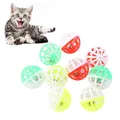 10/30/50 stücke Haustier Spielzeug Plastik Kätzchen Training Ball mit Glocke hohle Katze Spaß werfen