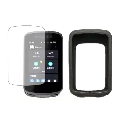 Silikon Weiche Rand Abdeckung Schutzhülle Screen Protector Film Für Magene C606 Fahrrad Computer Image