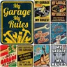 Meine Garage meine Regeln Autore paratur Metall Zinn Zeichen Vintage Postesr Plakette Zeichen für