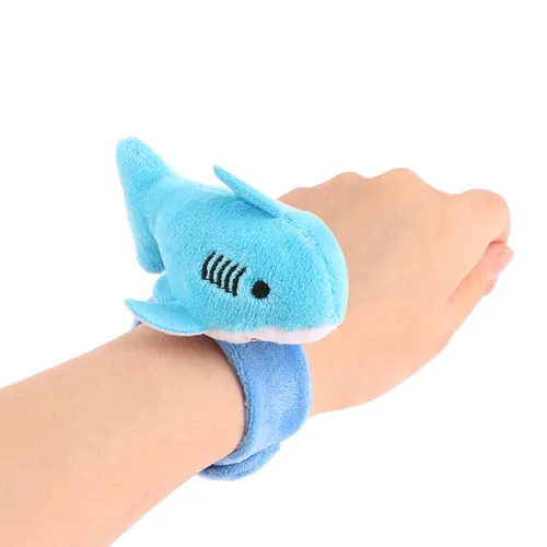 Niedliche Plüsch Hai Armband Stofftier Slap Armband Slap Ringe Slap Band Spielzeug Schlüssel bund