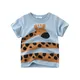 2024 Sommer Cartoon Druck Jungen Mädchen T-Shirt Giraffe Löwe Affe Kurzarm Junge T-Shirts Kinder