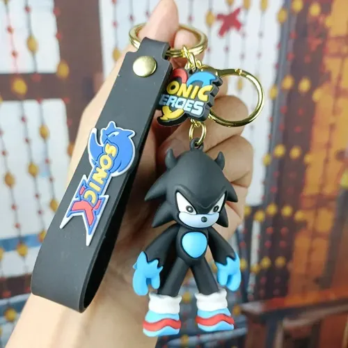 Sega Sonic der Igel Schlüssel bund Cartoon Puppe Schlüssel ring Anhänger Spielzeug Rucksack Dekor