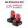 12V 6.0AH/9.0AH für Milwaukee M12 Batterie Li-Ion Ersatzbatterien für Milwaukee M12 Werkzeug