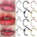 5 Stück Frauen Lippen ring Piercing gefälschte Edelstahl Nasenringe Septum Piercing Clip am Mund