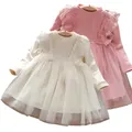 Mädchen Gaze Tutu Kleid weiß rosa Frühling Kinder Spitze Prinzessin Kleid für 1-6 Jahre alte Baby