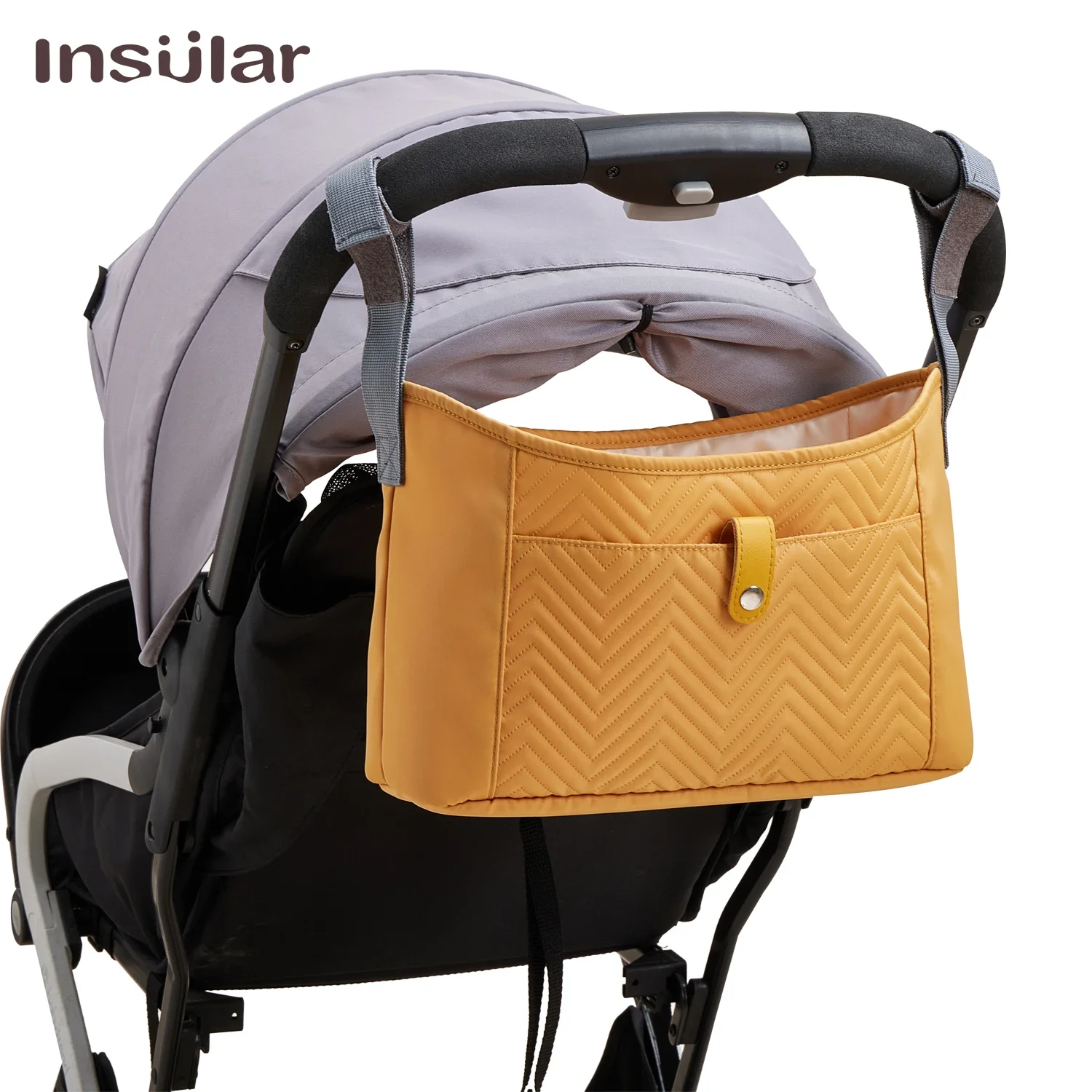 Insular hängen Wickelt asche Kinderwagen Tasche Veranstalter Tasche Windel Baby Flasche Aufbewahrung taschen Buggy Kinderwagen Wagen Korb Haken Kinderwagen Image
