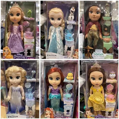 Disney Cartoon Prinzessin Sammlung Salon Puppe langes Haar Schnee wittchen gefroren 2 Elsa Anna