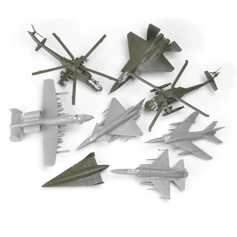 1/144 4D Montage Flugzeug Mi24 Hubschrauber FC-1 J10 US Thunderbolt Kämpfer Aufklärungsflugzeug Transporter Militär Spielzeug Image