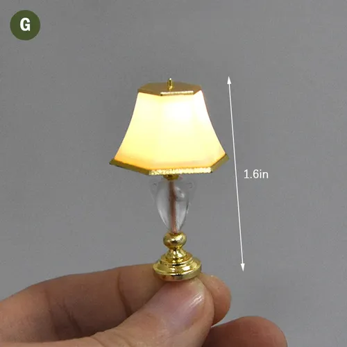 1pc 1:20 Mini Beleuchtung Tisch Lampe Boden Lampe für Puppenhaus Schlafzimmer Puppenhaus Miniaturen