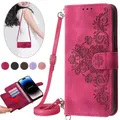 S23 ultra s22 s21 fe s20 magnetische Brieftasche Fall Blumen buch coque für Samsung Galaxy s 23 plus