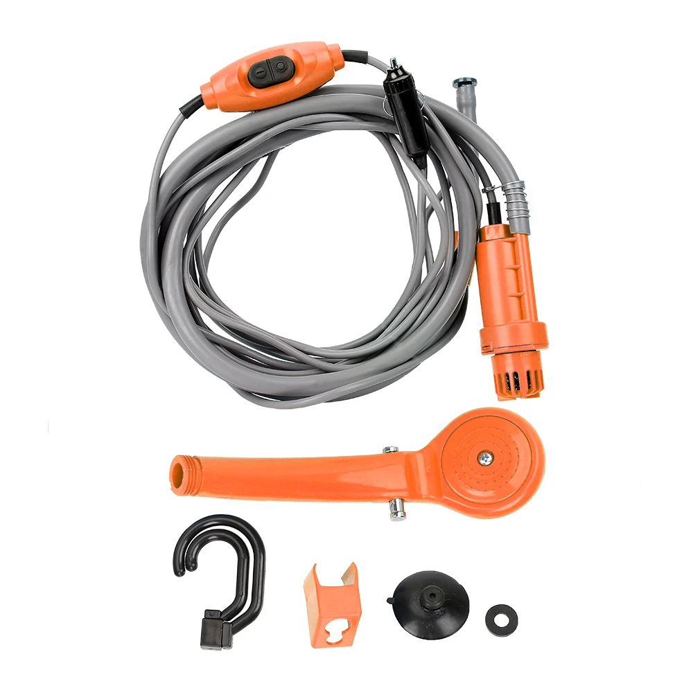Tragbare Auto-Dusche, Outdoor, Camping, Reisedusche, universell, mit Zigarettenanzünder, Auto-Waschmaschine, DC 12 V, Auto-Wasch- und Reinigungswerkzeug