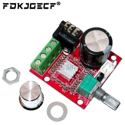 12V Mini Hi-Fi PAM8610 Audio Stereo Verstärkerplatine 2X10W Dual Channel D Klasse Niedrigster Preis Image