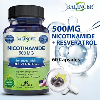 Niacin amid 500mg Resveratrol mg Ergänzung-hilft bei Hautre paratur und Gesundheit Immun-und