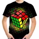 Mode Rubik's Würfel T-Shirt Jungen Mädchen Kleidung lustige Würfel Puzzle Junge Top Kinder T-Shirt
