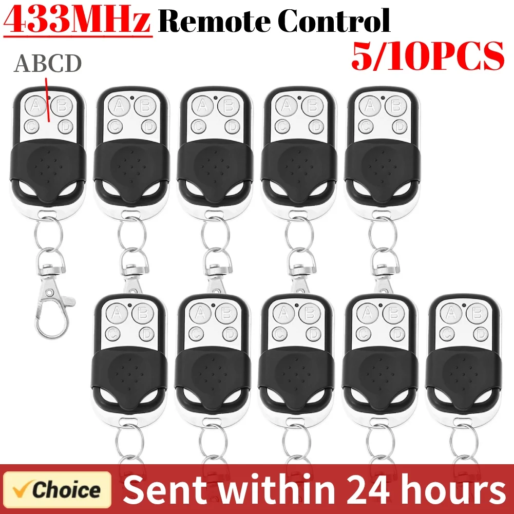 10PCS 433MHz Fernbedienung 4CH Fernbedienung Duplizierer Auto Schlüssel Garage Tür Tor Opener Universal Kopie Garage Tür smart Home Image