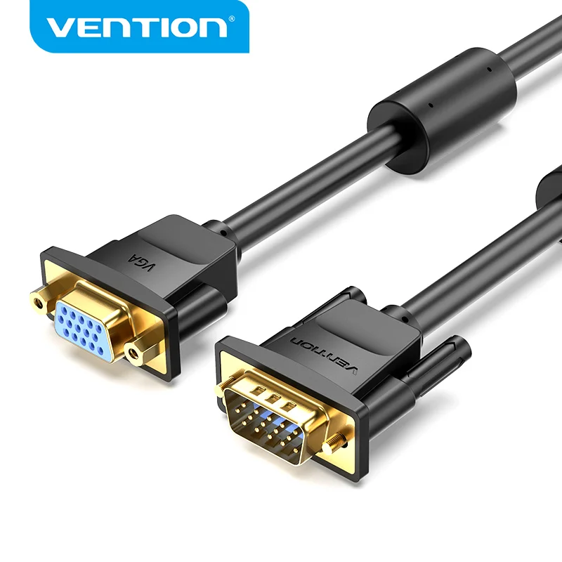 Vention VGA-Kabel Stecker auf Buchse Verlängerungskabel VGA auf VGA Extender 3+6 1080P für Monitor TV Computer PC Kabel VGA 1m 5m 10m Image
