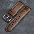 Hand gefertigtes Leder armband geeignet für pam111 441 italienisches Leder armband Öl wachs leder
