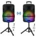 Lohoms 2PCS 3000W Portable Wireless Bluetooth Speaker with Stand 12 Subwoofer Heavy Bass Sound System Party with Mic LED light Stand Remote