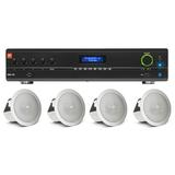(4) JBL 3 15w 70v In-Ceiling Speakers+JBL Amplifier For Restaurant/Bar/Cafe