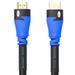 SHD HDMI Cable 100 Feet with Signal Booster 100 HDMI Cord 2.0V Support 4K 3D 1080P for In-wall Installation CL3 Rated Black