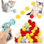 Jouets pour chats 50 balles-couleurs aléatoires, balles de jouets en peluche pour chaton, jouets