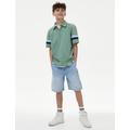 M&S Boys Denim Shorts (6-16 Yrs) - 7-8 Y - Light Denim, Light Denim,Denim