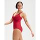 Speedo Womens Brigitte Shaping Padded Plunge Swimsuit - 10 - Red, Red