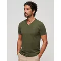 Superdry Mens Organic Cotton V-Neck T-Shirt - M - Dark Green, Dark Green,Navy