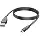 Hama USB charging cable USB 2.0 USB-A plug, USB-C® plug 3.00 m Black 00201597