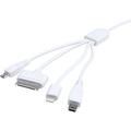 Eufab USB charging cable USB-A plug, Apple Lightning plug, Apple 30-pin plug , USB Micro-B plug, USB-Mini-B plug 0.37 m 16494