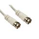 0.5m F Type Connector Lead Cable Coaxial with F Connectors - White