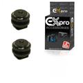Ex-Pro Pro Dual Nuts Hot Shoe 1/4" Screw Adapter for Flash Trigger, Flash Stand, Microphone, GPS and Digital Camera [2 Pack]