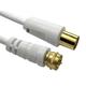 10m Metre TV Aerial Coax Cable Lead Male to F Satellite Connector Plug Coaxial