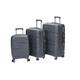 Travel Luggage Set of Three Peice 20 24 & 28 inches Holdall Luggages Made Of Polypropylene - Black