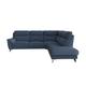 Contempo 3 Seater Right Hand Facing Chaise End Fabric Power Recliner Sofa - R38 Blue