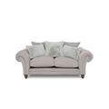 Boutique Collection - Blenheim 2 Seater Scatter Back Sofa with Walnut Feet - Darwin Silver