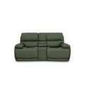 Rocco 2 Seater Fabric Power Rocker Sofa with Cup Holders and Headrests - Moss Green