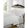 Highams 100% Egyptian Cotton Plain Dye Valance Sheet - White - Double