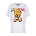 Moschino, Tops, female, White, S, Oversize Inflatable Teddy T-Shirt