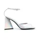 The Attico, Shoes, female, Gray, 4 1/2 UK, Silver Holographic High Heel Sandals