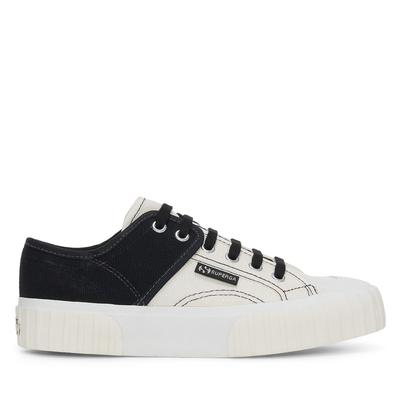 Superga 2630 Colorblock Panels - White Avorio/black/fwhite