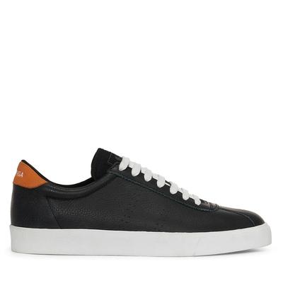 Superga 2843 Club S Comfort Leather - Black/orange Trainers