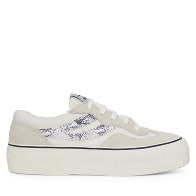 Superga 3041 Revolley Snake Swallow Tail - White Milk/avorio/navy