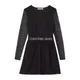 Calvin Klein Jeans, Dresses, female, Black, XS, Black Long Sleeve Dress